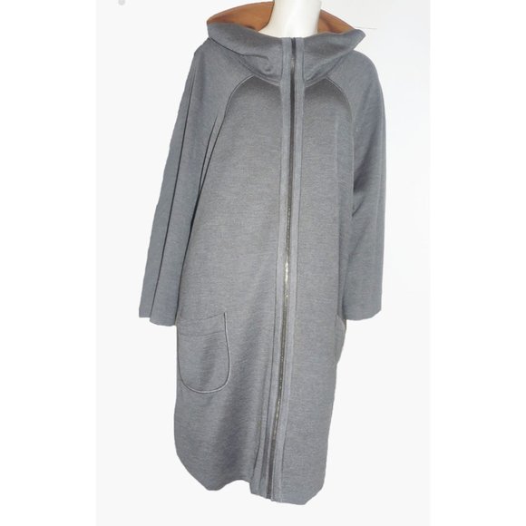 MAISON ULLENS COAT Reversible Cashmere Silk Made in Italy - Picture 2 of 7